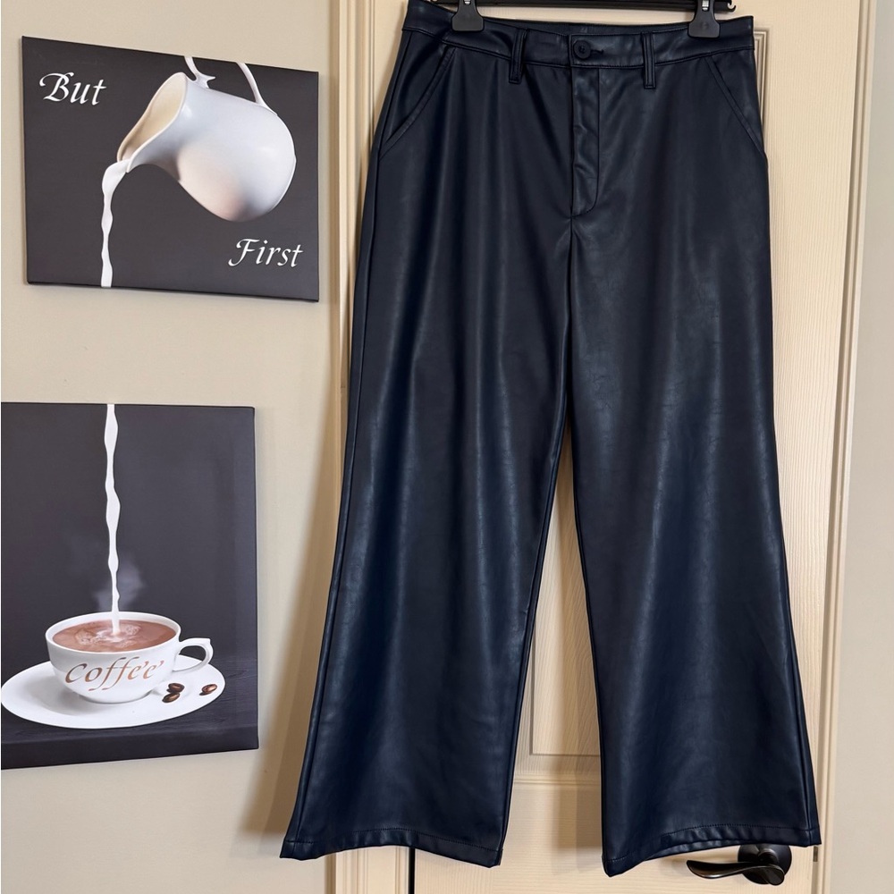 Kut from the Kloth Navy Faux Leather Pants
